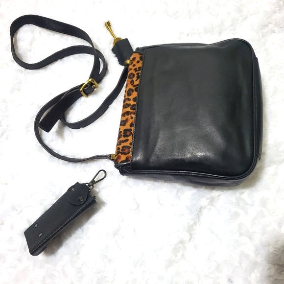Fossil black leather leopard bag - Picture 9 of 14